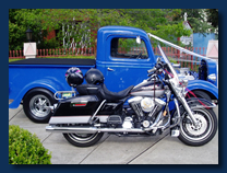wedding van and bike